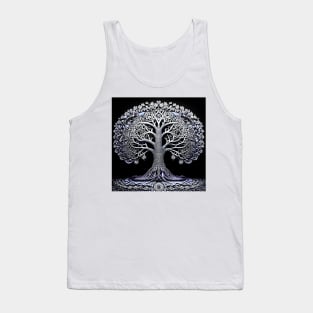 [AI Art] Magical Tree of Life, Optical Art Style Tank Top